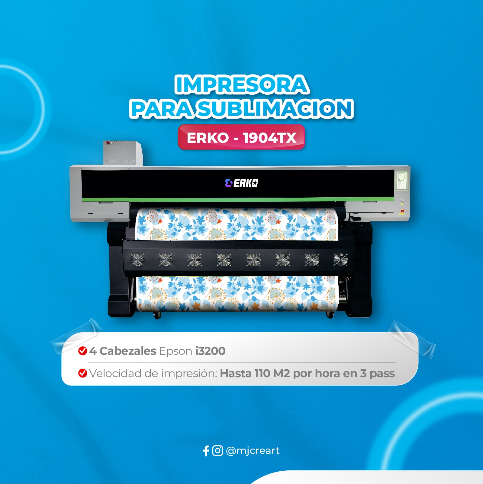 IMPRESORA PARA SUBLIMACION   ERKO -1904TX