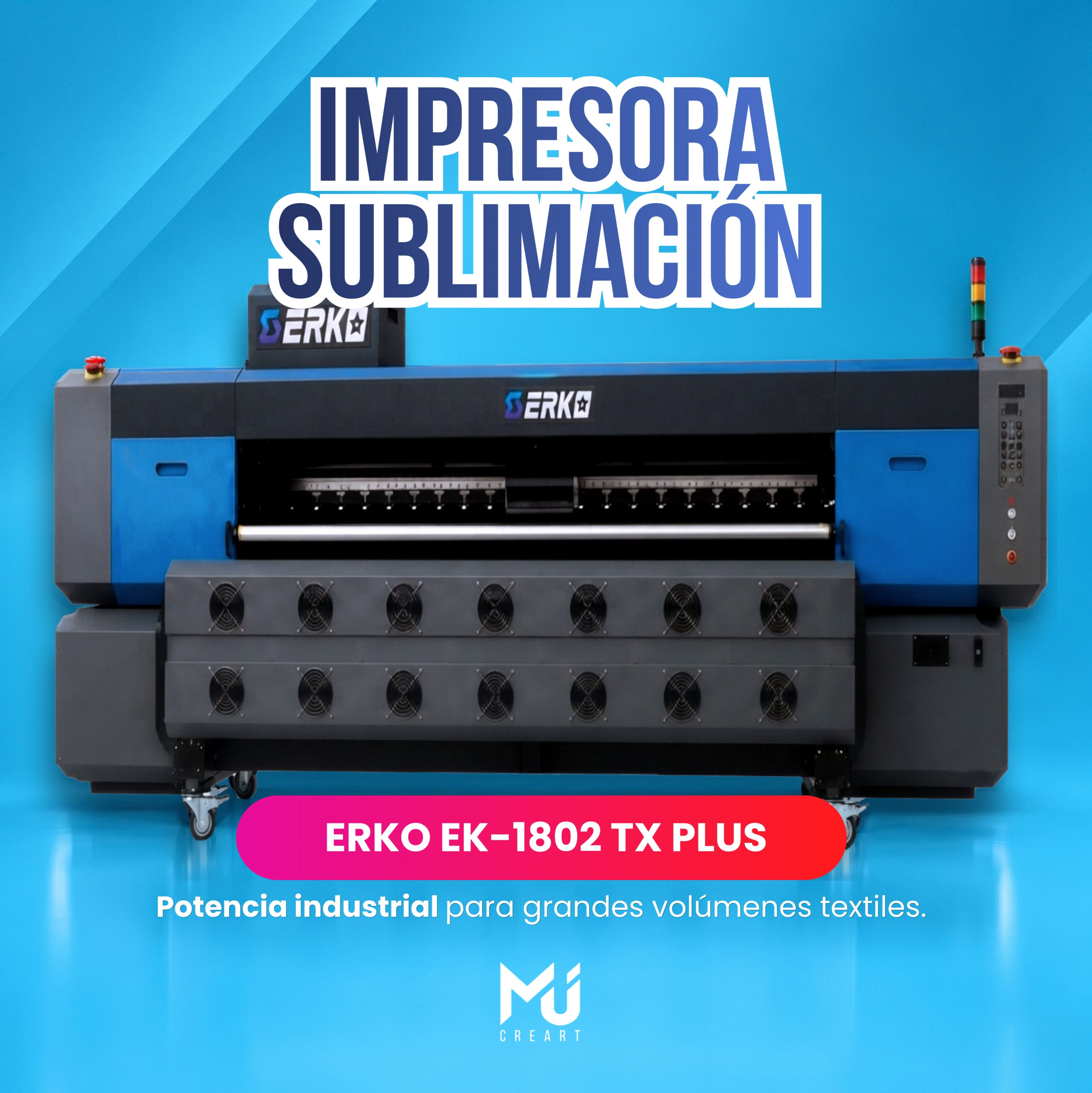 IMPRESORA SUBLIMACIÓN — ERKO EK-1802 TX PLUS